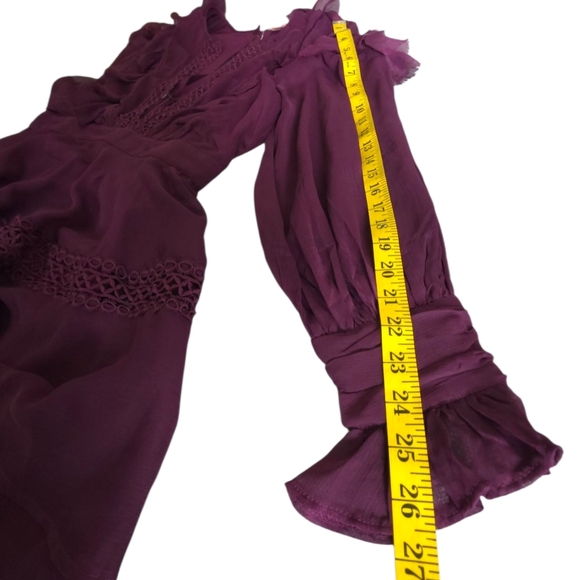 Anthropologie  Not So Serious By Pallavi Mohan Ruffle Mini Dress NWT Size 12 - Picture 12 of 16